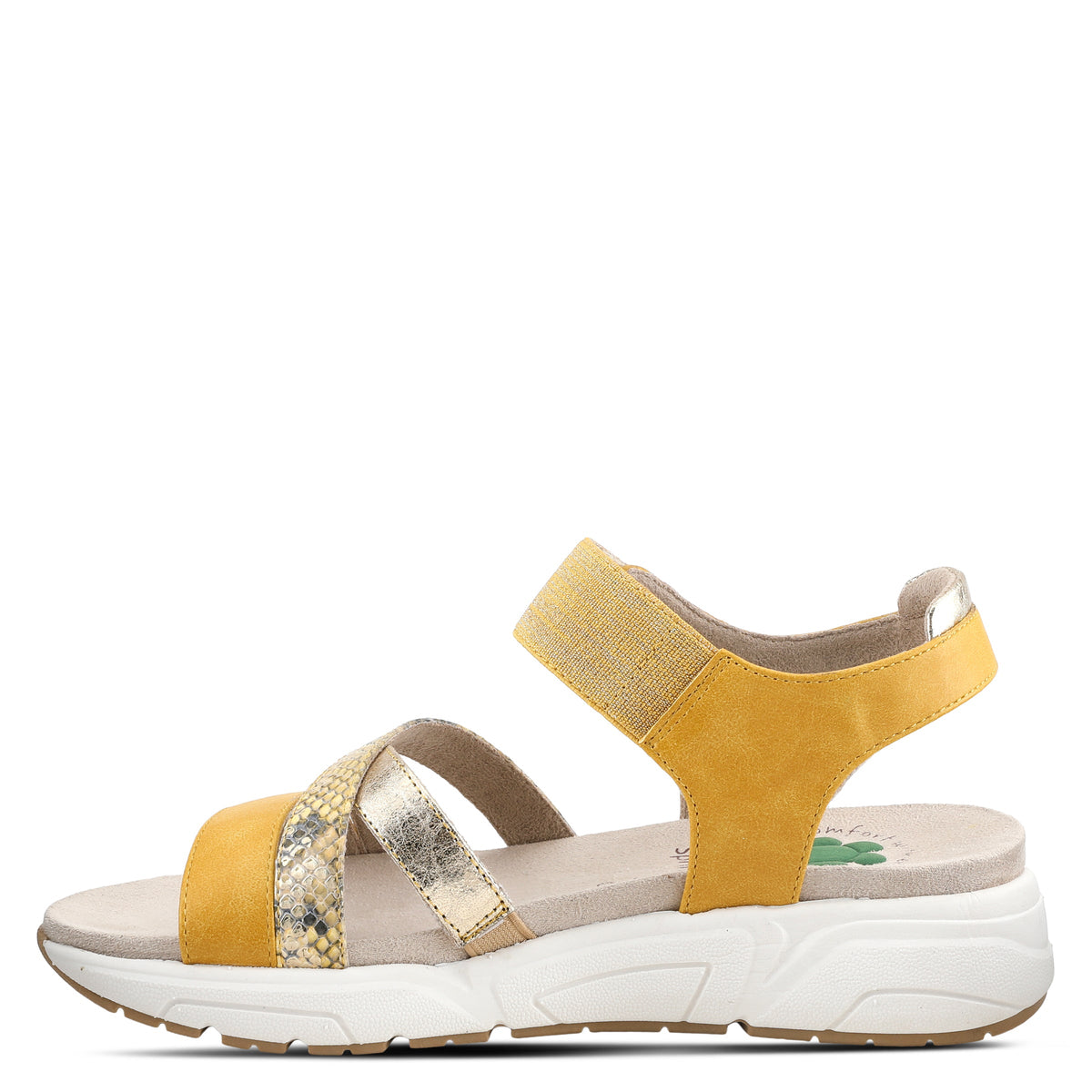 Spring Step SPRING STEP RELIFE HEATHER SLINGBACK SANDAL sandal in mustard multi with comfortable everyday design