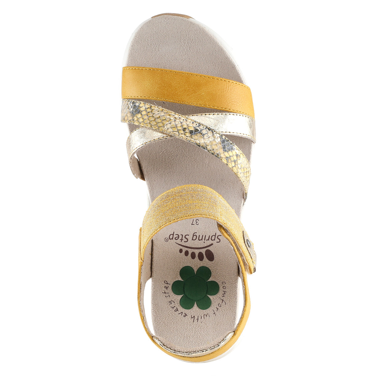 Spring Step SPRING STEP RELIFE HEATHER SLINGBACK SANDAL sandal in mustard multi with comfortable everyday design