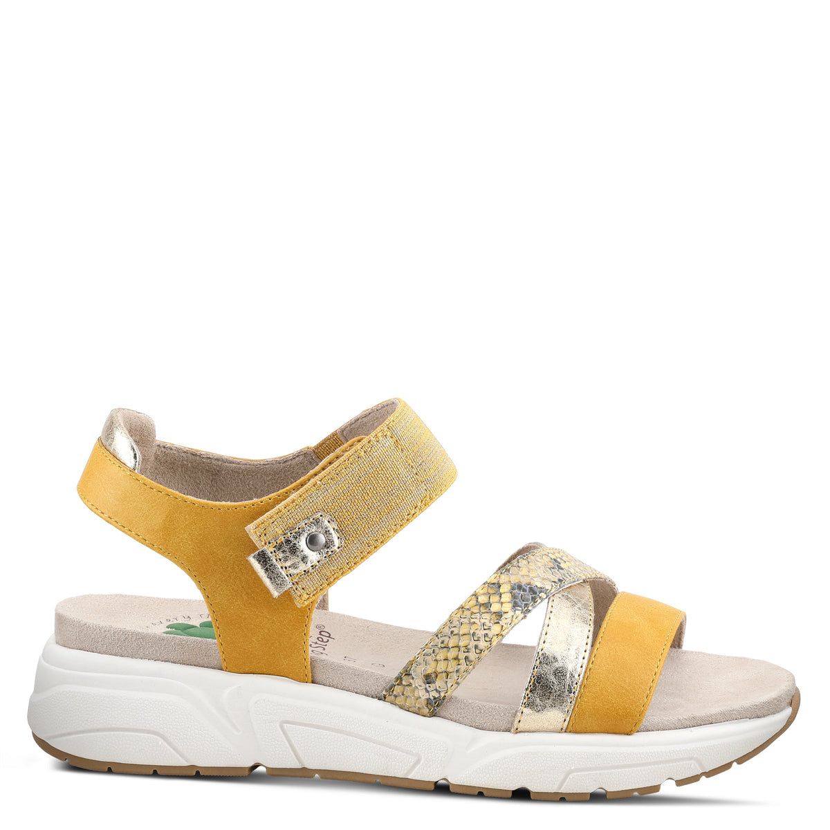 Spring Step SPRING STEP RELIFE HEATHER SLINGBACK SANDAL sandal in mustard multi with comfortable everyday design