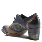 L'Artiste L`ARTISTE ILAN OXFORD shoe in navy multi with handcrafted leather design