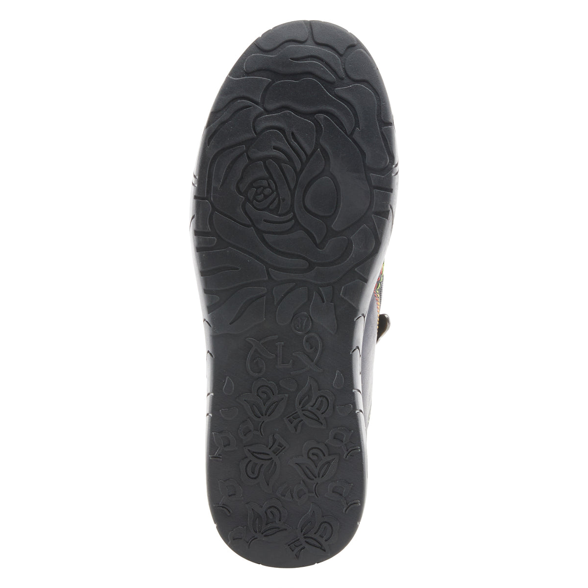 L'Artiste L`ARTISTE ILNAD LACE-UP SHOES shoe in black multi with handcrafted leather design