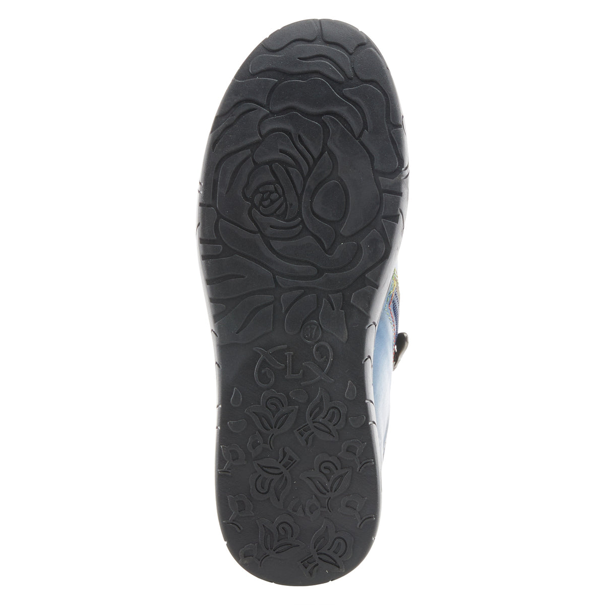 L'Artiste L`ARTISTE ILNAD LACE-UP SHOES shoe in navy multi with handcrafted leather design