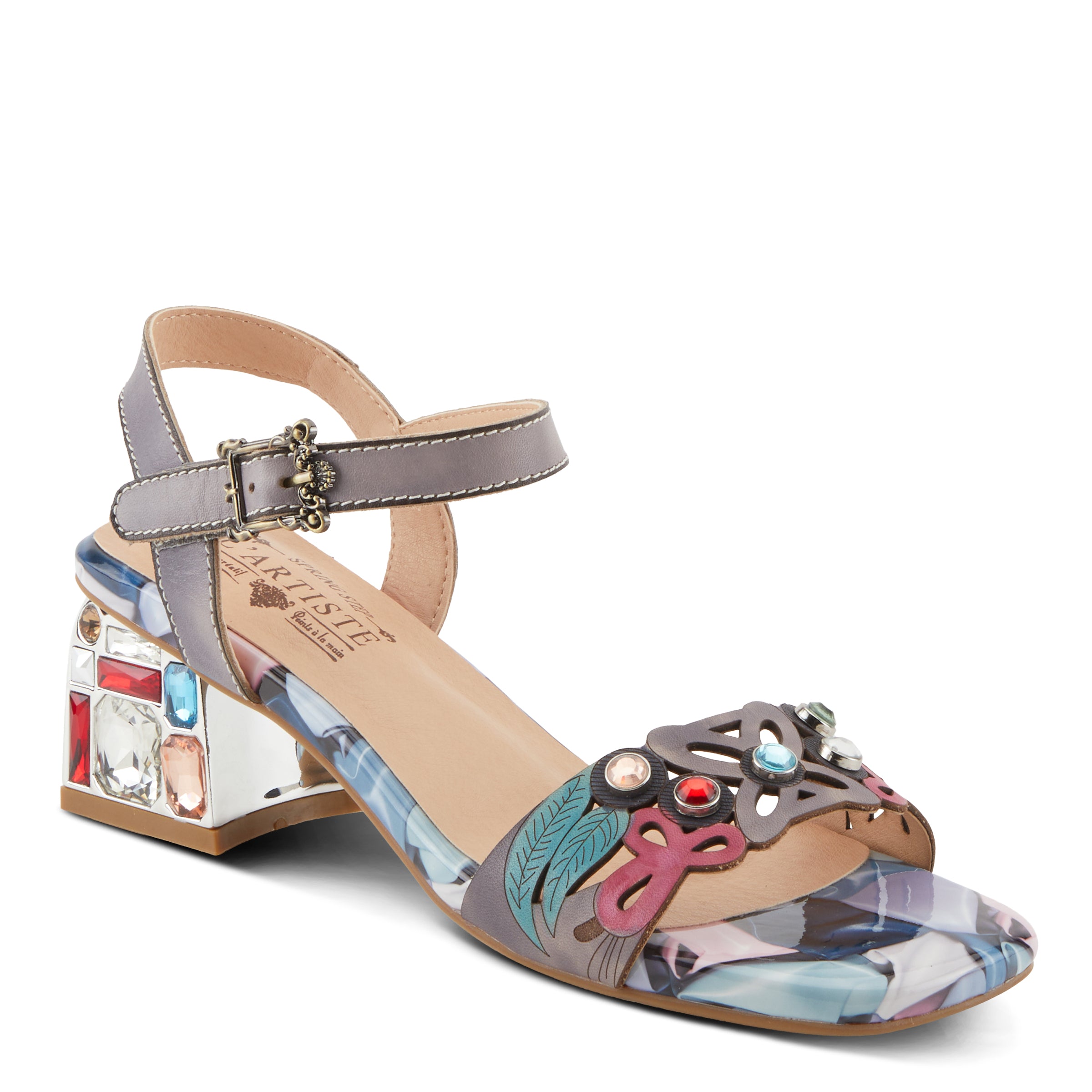With Jewel Heel L'artiste Iluminada Sandals – Spring Step Shoes