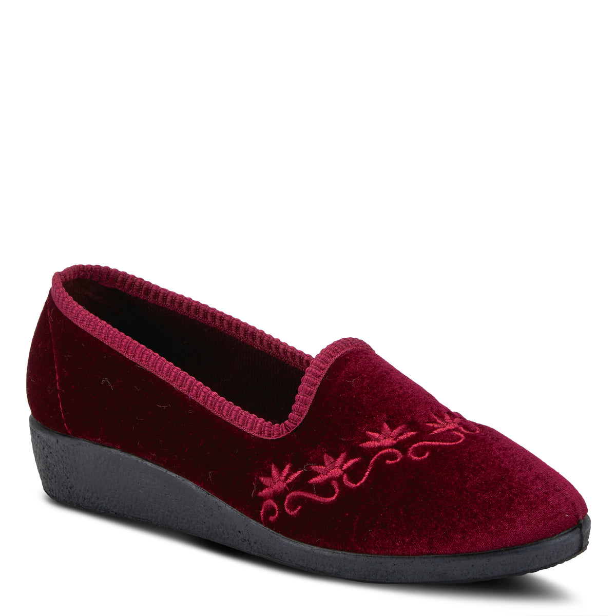 Spring Step FLEXUS JOLLY SLIPPERS shoe in bordeaux with flexible comfort sole
