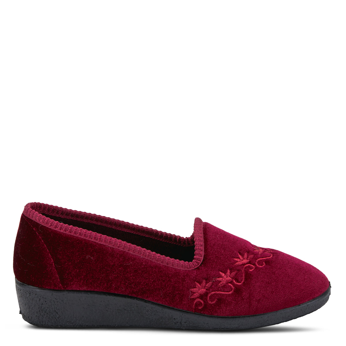 Spring Step FLEXUS JOLLY SLIPPERS shoe in bordeaux with flexible comfort sole