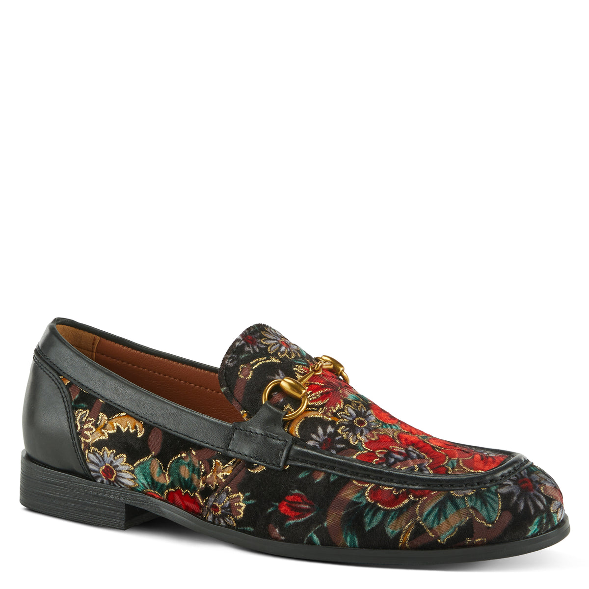 NWT FIESSO MIRRORED FLOWERS LOAFER The Fitz Loafer in Eden Noir main image 2