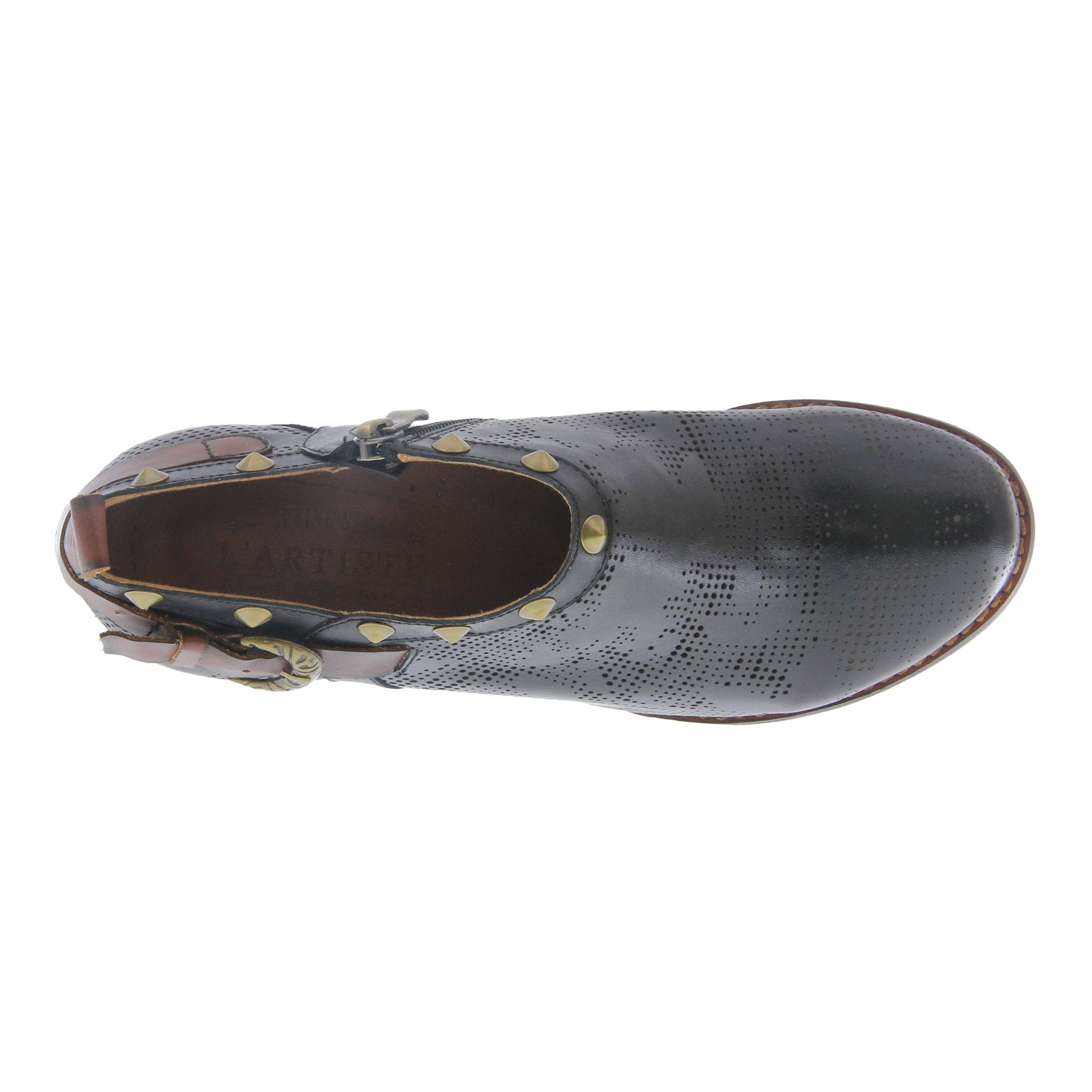 L'Artiste L'Artiste KACIE Shoes shoe in black with handcrafted leather design
