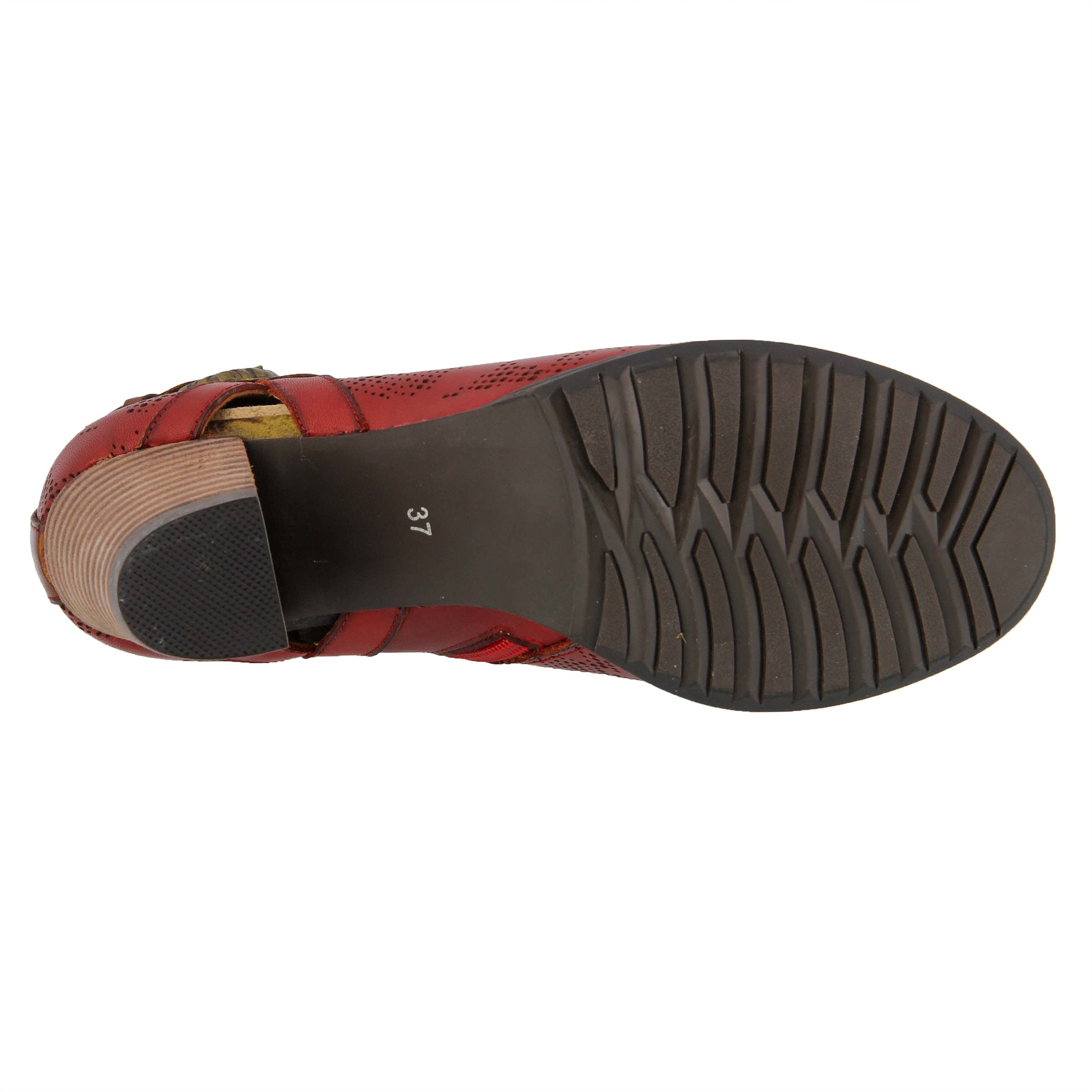 L'Artiste L'Artiste KACIE Shoes shoe in red with handcrafted leather design