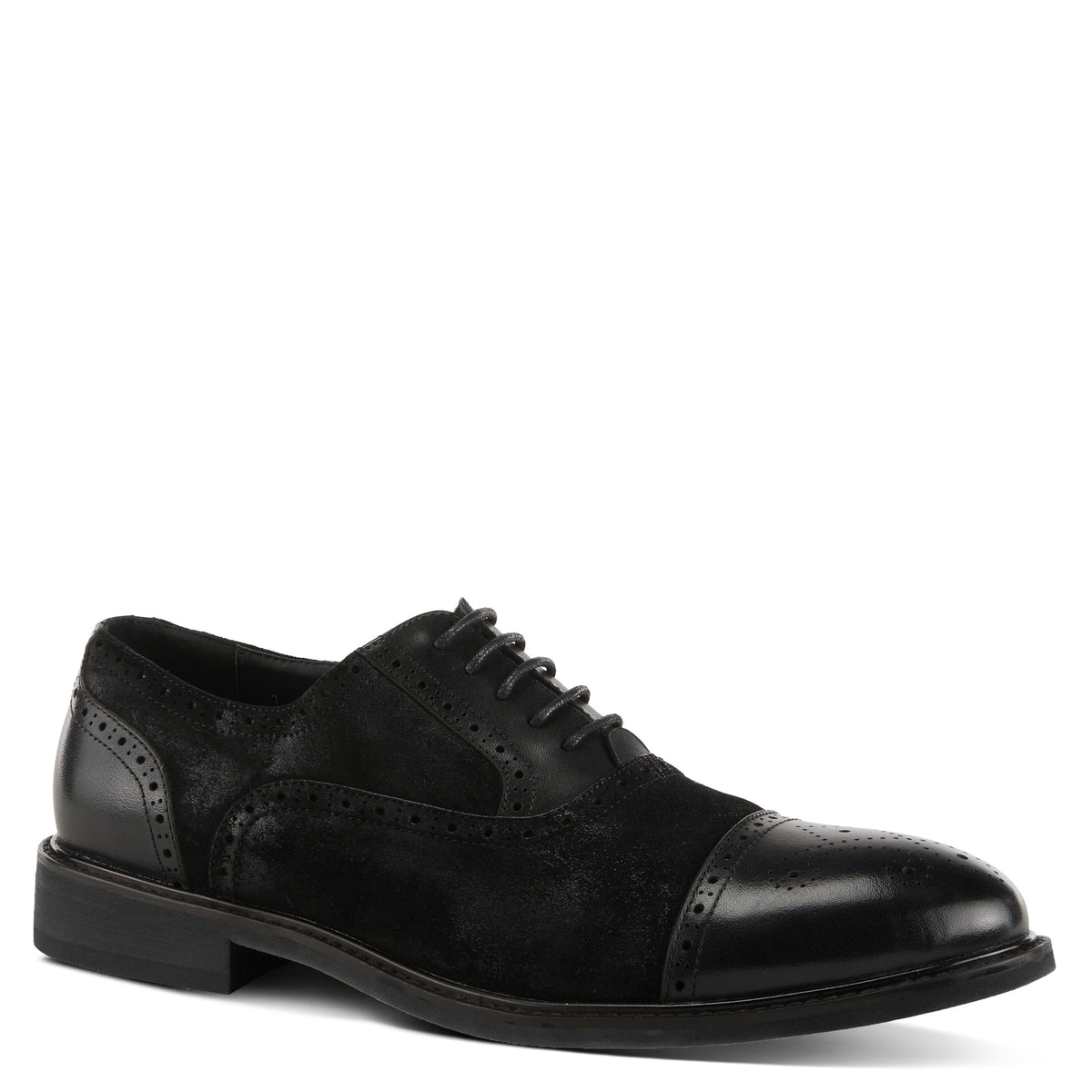 L'Artiste L'ARTISTE MEN KEATON OXFORD SHOE shoe in black with handcrafted leather design