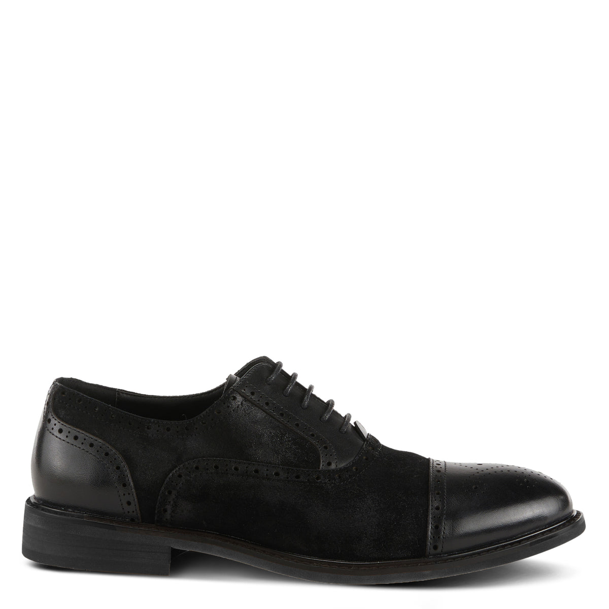 L'Artiste L'ARTISTE MEN KEATON OXFORD SHOE shoe in black with handcrafted leather design