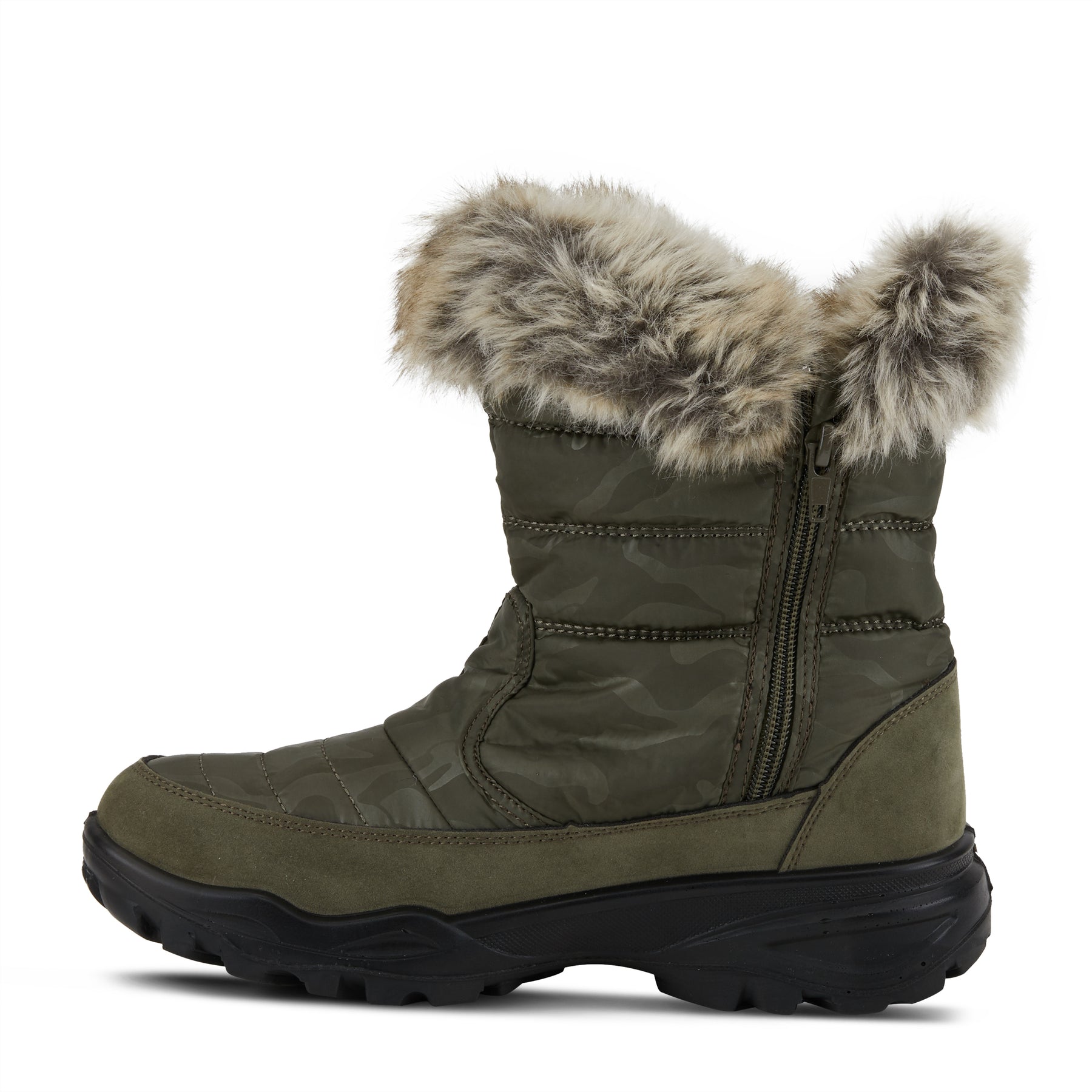 Flexus Korine Boots With Soft Camo Print Spring Step Shoes