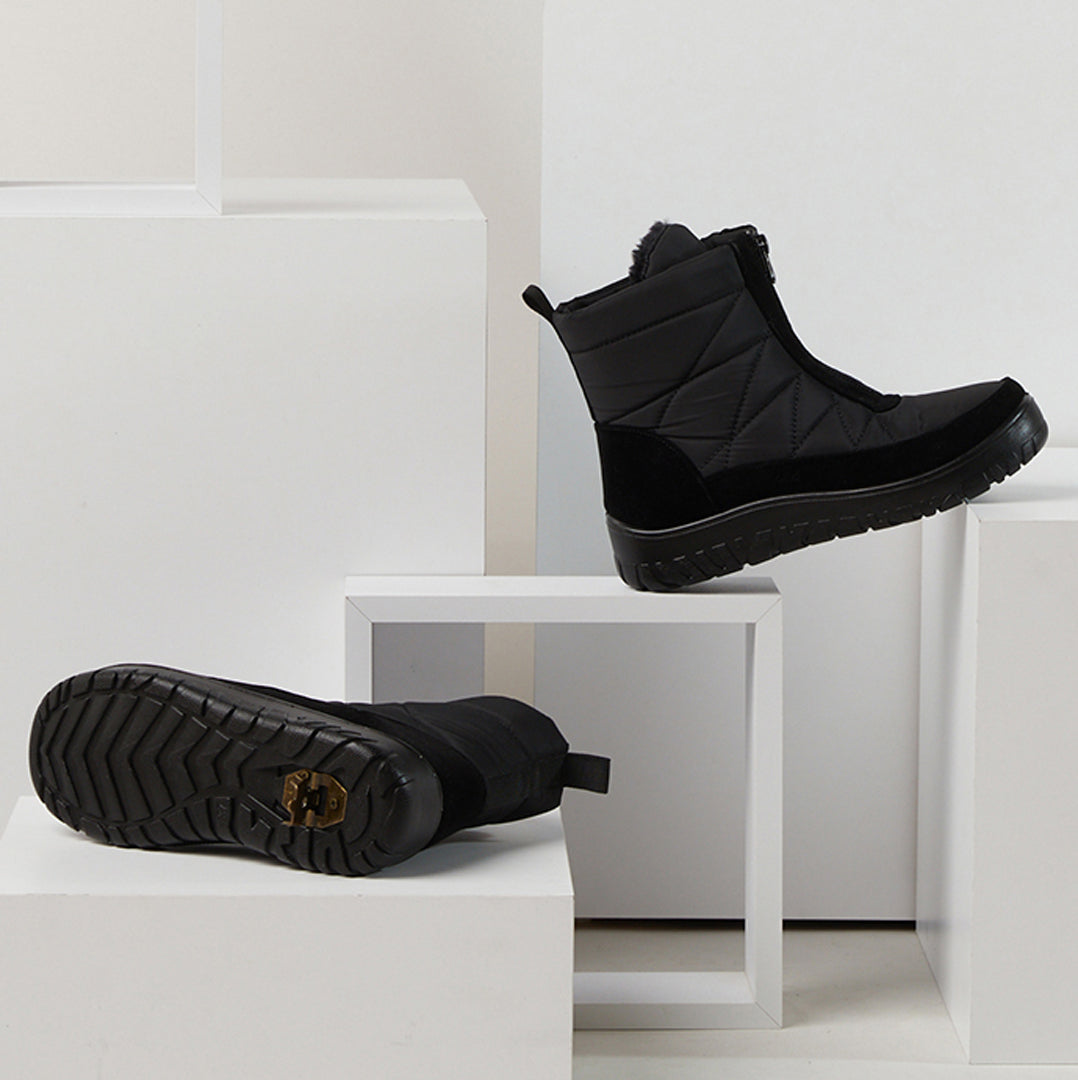 Flexus FLEXUS LAKEEFFECT MID CALF comfort shoe in black with flexible sole
