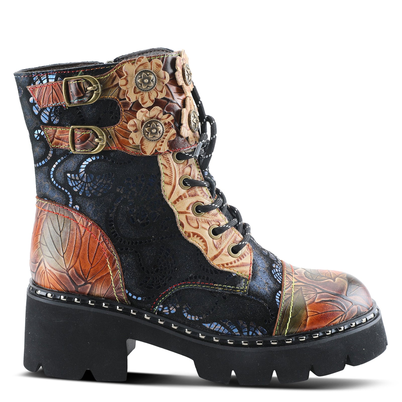 L'artiste Limitless Mid Calf Teal Boots โ Spring Step Shoes