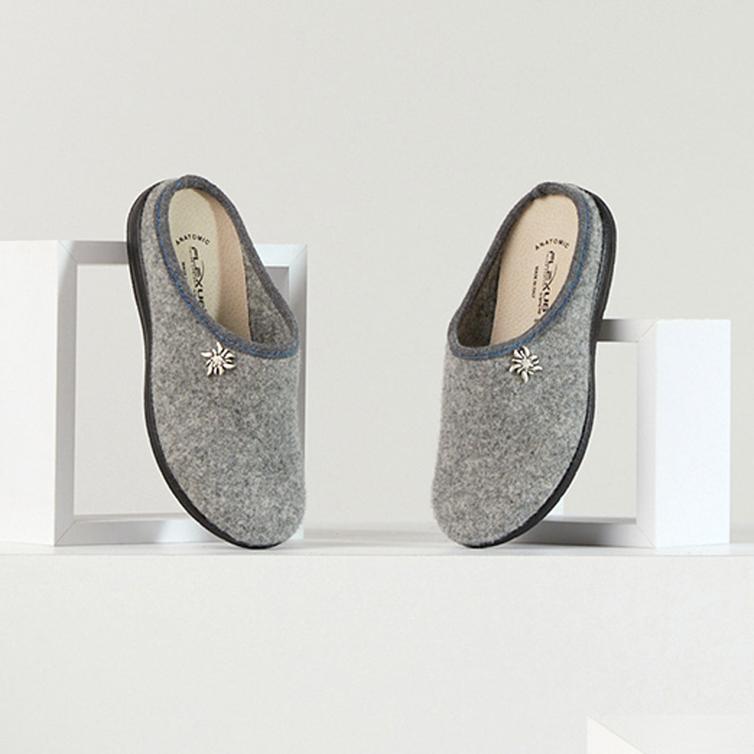 Flexus FLEXUS LORALEE SLIPPER comfort shoe in grey with flexible sole