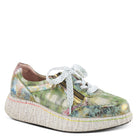 L'Artiste L'ARTISTE LOUIECOOLCAT SNEAKER shoe in mint green multi with handcrafted leather design