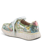 L'Artiste L'ARTISTE LOUIECOOLCAT SNEAKER shoe in mint green multi with handcrafted leather design