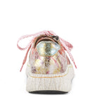 L'Artiste L'ARTISTE LOUIECOOLCAT SNEAKER shoe in red multi with handcrafted leather design