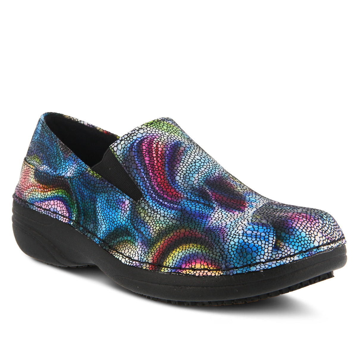 Spring Step Professional SPRING STEP PROFESSIONAL MANILA BOREAL SLIP-ON SHOE slip-on shoe in blue with slip-resistant outsole