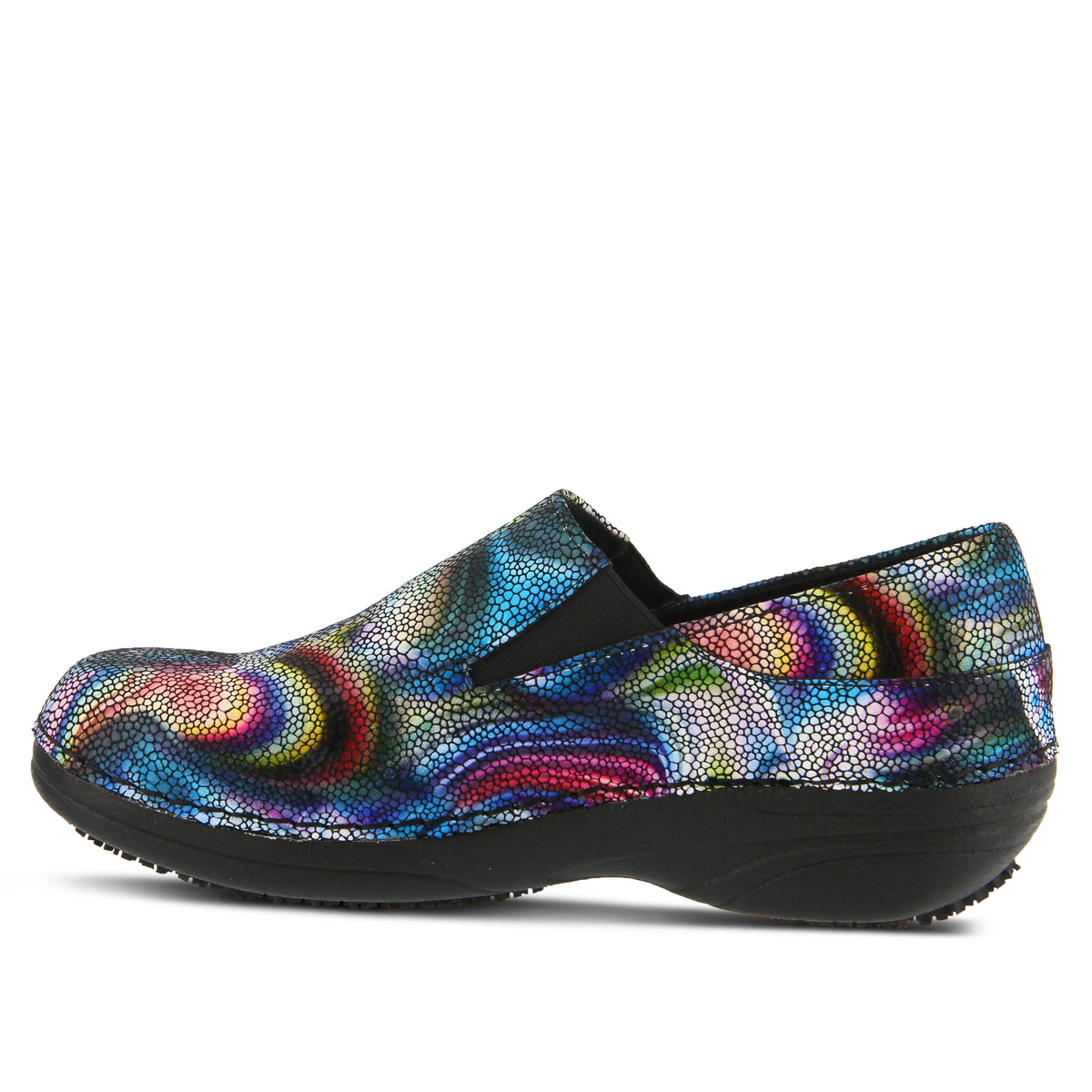 Spring Step Professional SPRING STEP PROFESSIONAL MANILA BOREAL SLIP-ON SHOE slip-on shoe in blue with slip-resistant outsole