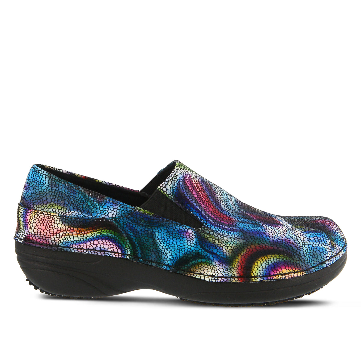 Spring Step Professional SPRING STEP PROFESSIONAL MANILA BOREAL SLIP-ON SHOE slip-on shoe in blue with slip-resistant outsole