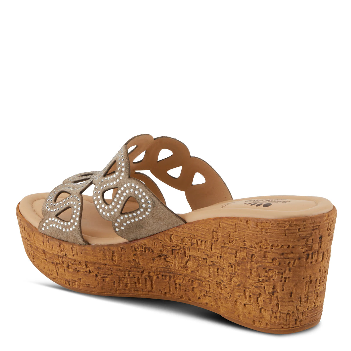 Spring Step SPRING STEP MSSTEAMY SLIDE SANDALS sandal in beige suede with comfortable everyday design