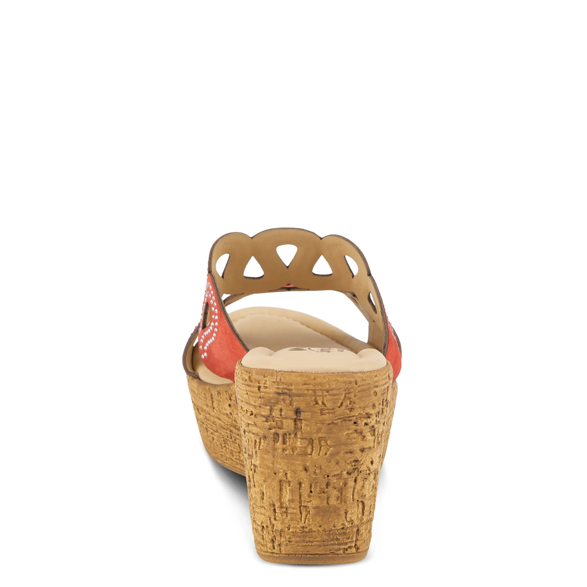 Spring Step SPRING STEP MSSTEAMY SLIDE SANDALS sandal in red suede with comfortable everyday design