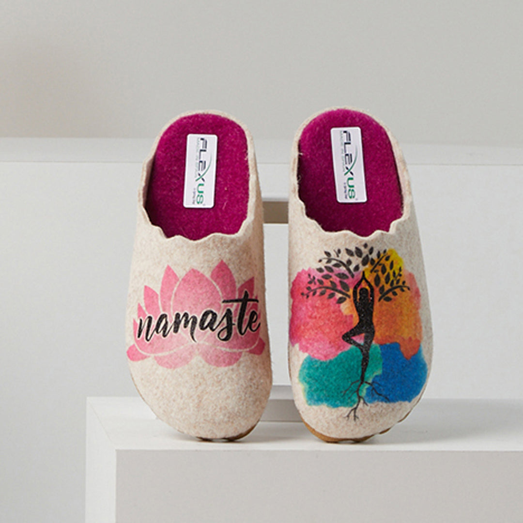 Flexus FLEXUS NAMASTE SLIPPER comfort shoe in sand with flexible sole