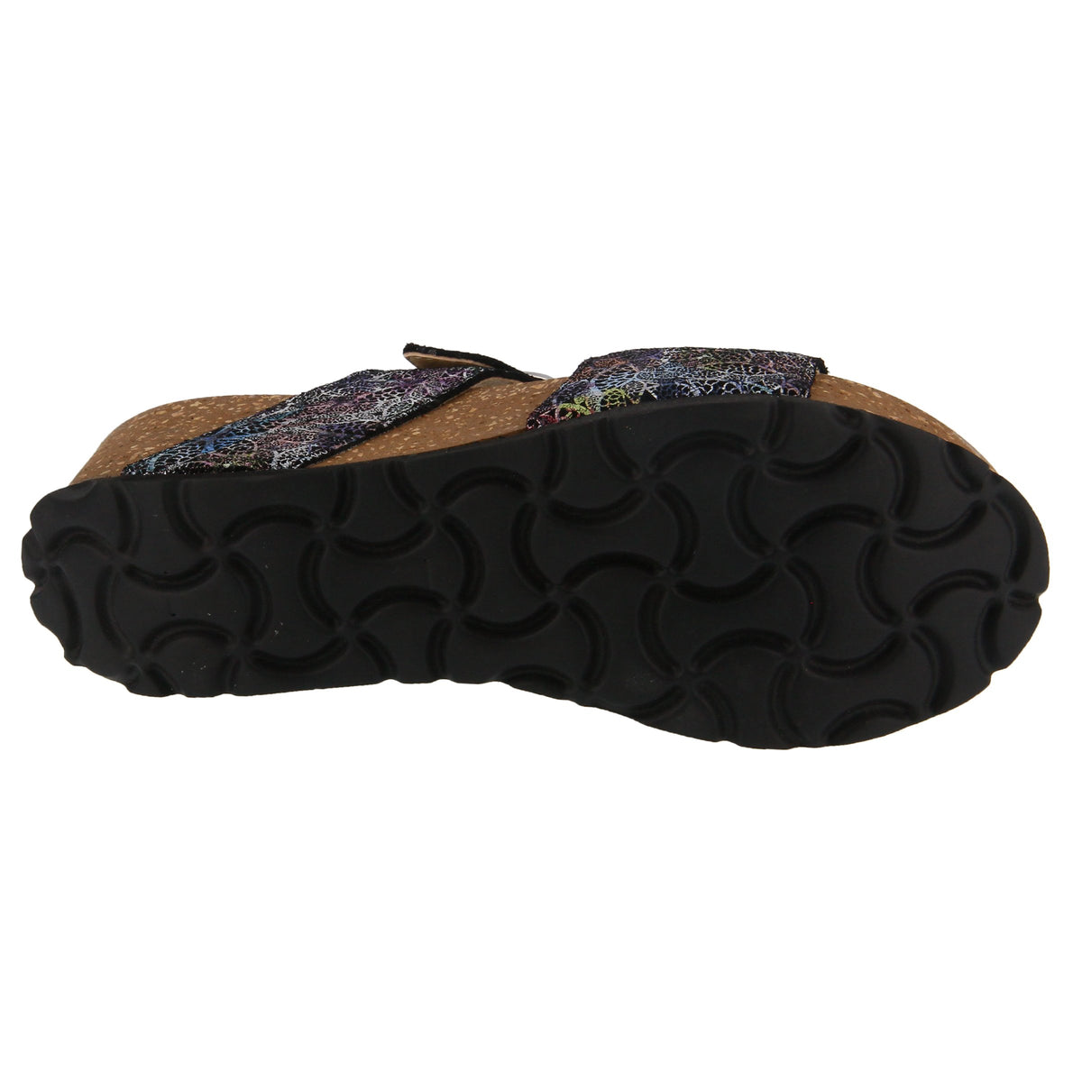 Spring Step SPRING STEP NOMYS SLIDE SANDAL sandal in black multi with comfortable everyday design