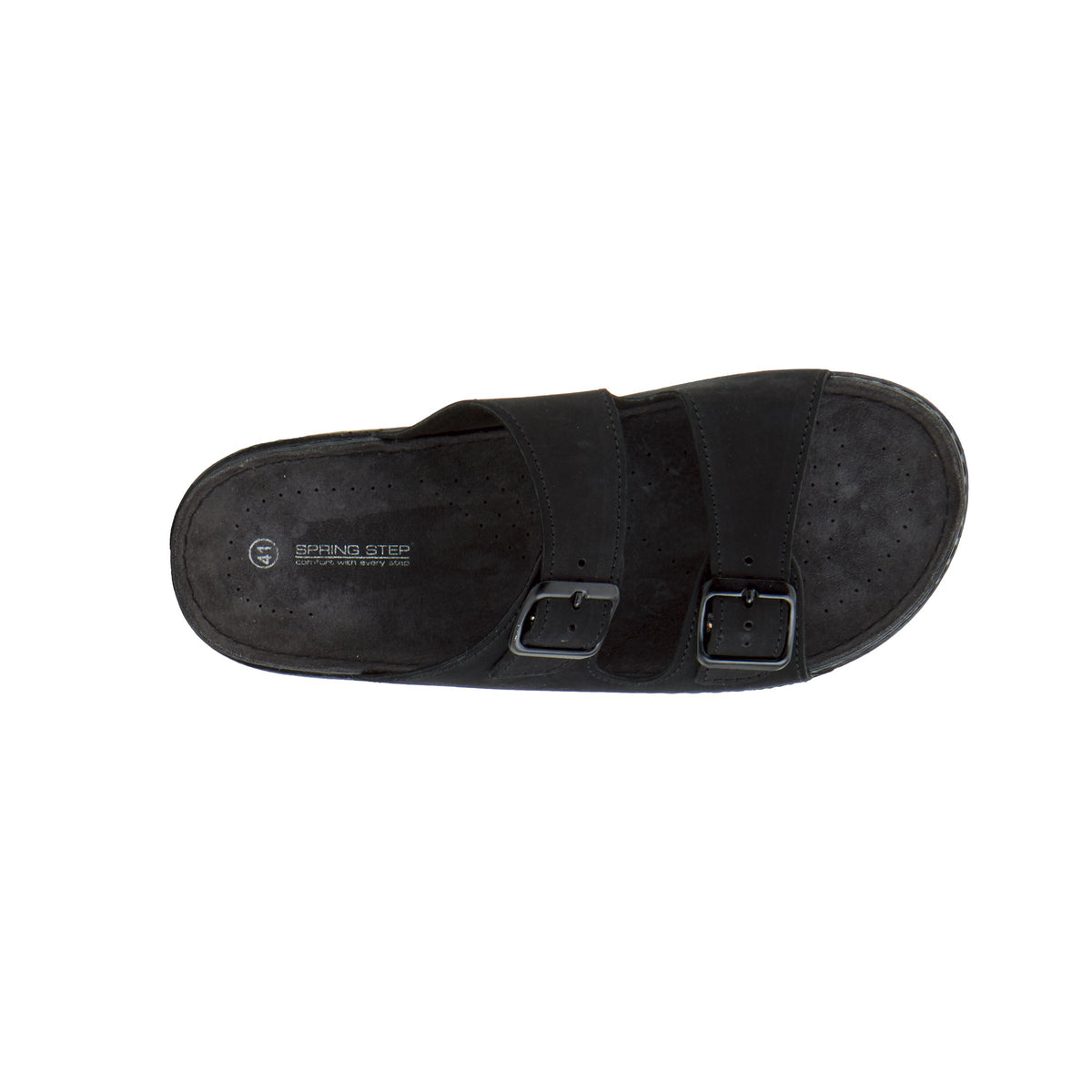 Spring Step SPRING STEP MEN OZZIE MEN'S SLIDE SANDAL sandal in black nubuck with comfortable everyday design