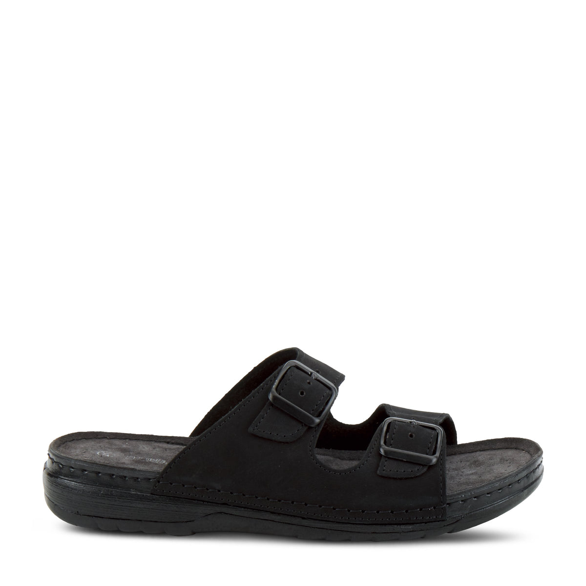 Spring Step SPRING STEP MEN OZZIE MEN'S SLIDE SANDAL sandal in black nubuck with comfortable everyday design
