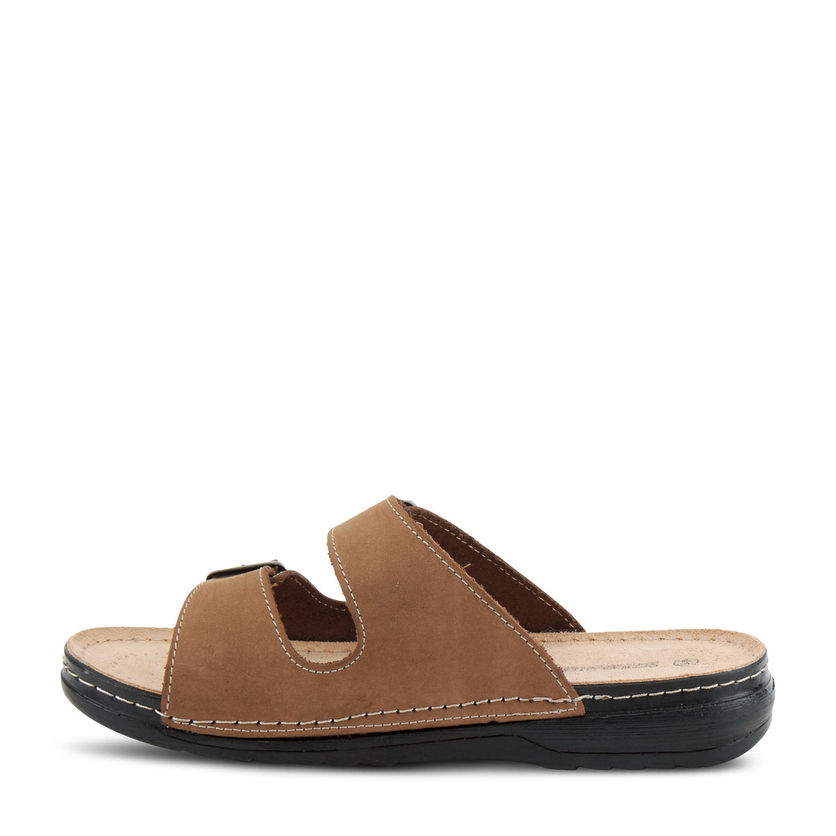 Spring Step SPRING STEP MEN OZZIE MEN'S SLIDE SANDAL sandal in brown nubuck with comfortable everyday design
