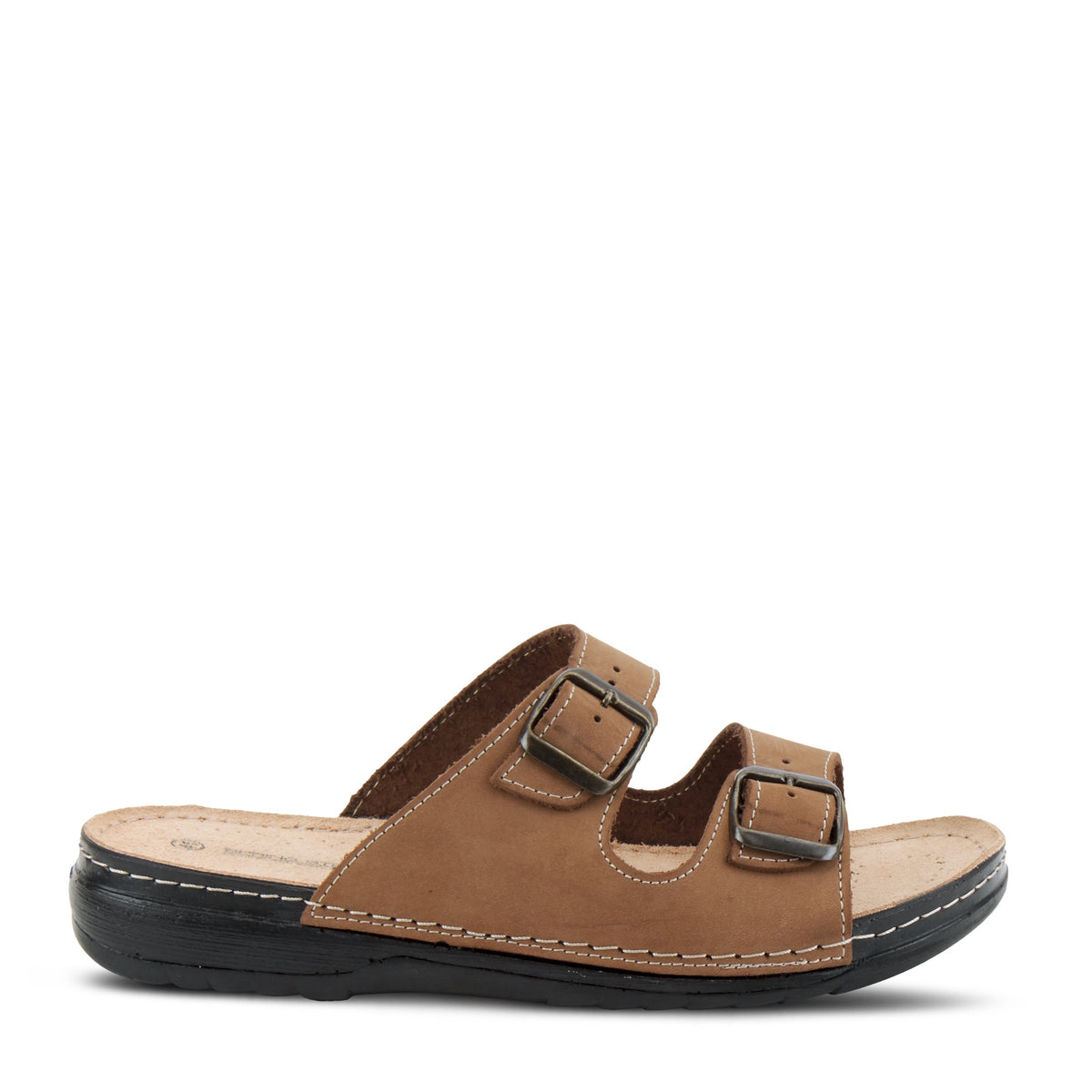 Spring Step SPRING STEP MEN OZZIE MEN'S SLIDE SANDAL sandal in brown nubuck with comfortable everyday design