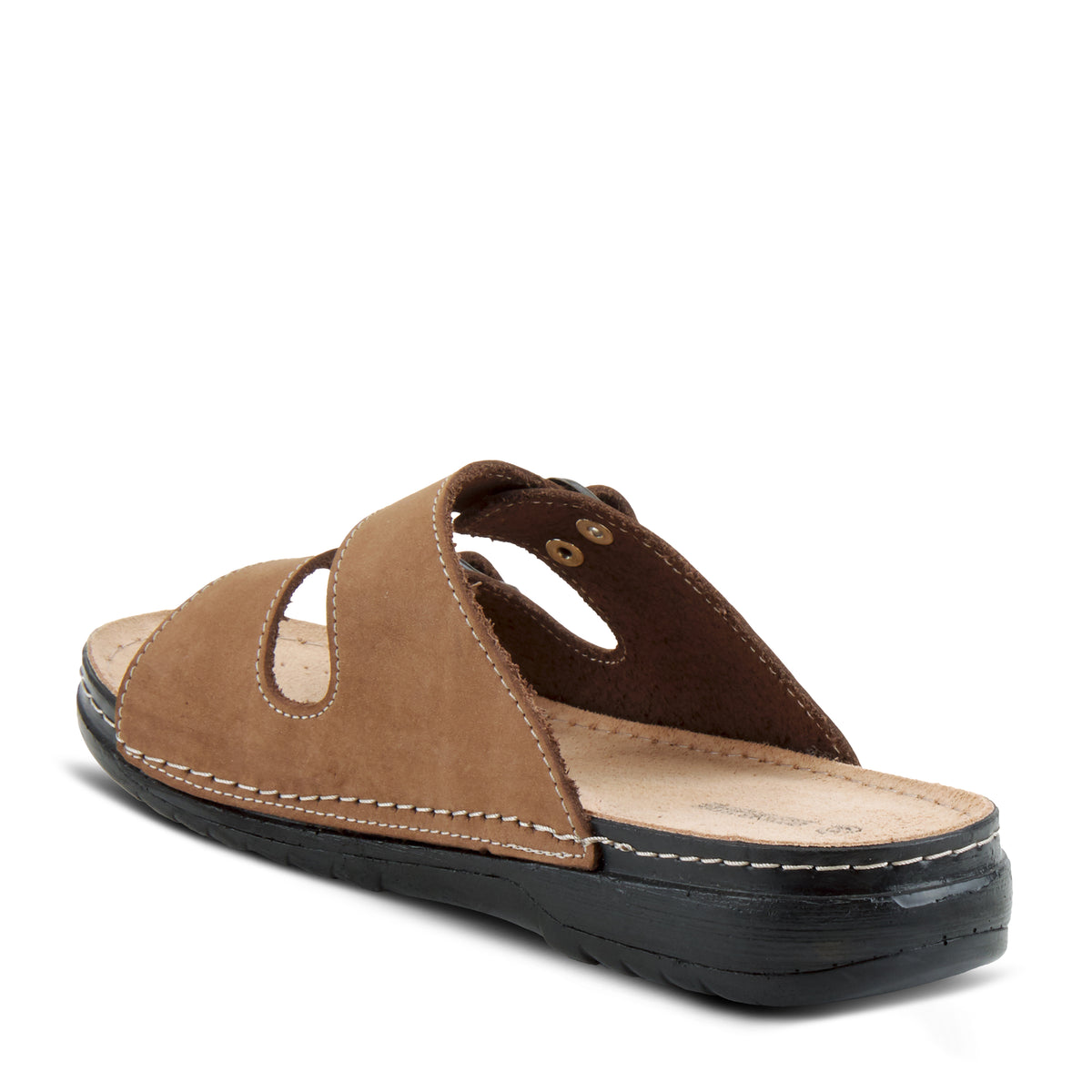 Spring Step SPRING STEP MEN OZZIE MEN'S SLIDE SANDAL sandal in brown nubuck with comfortable everyday design