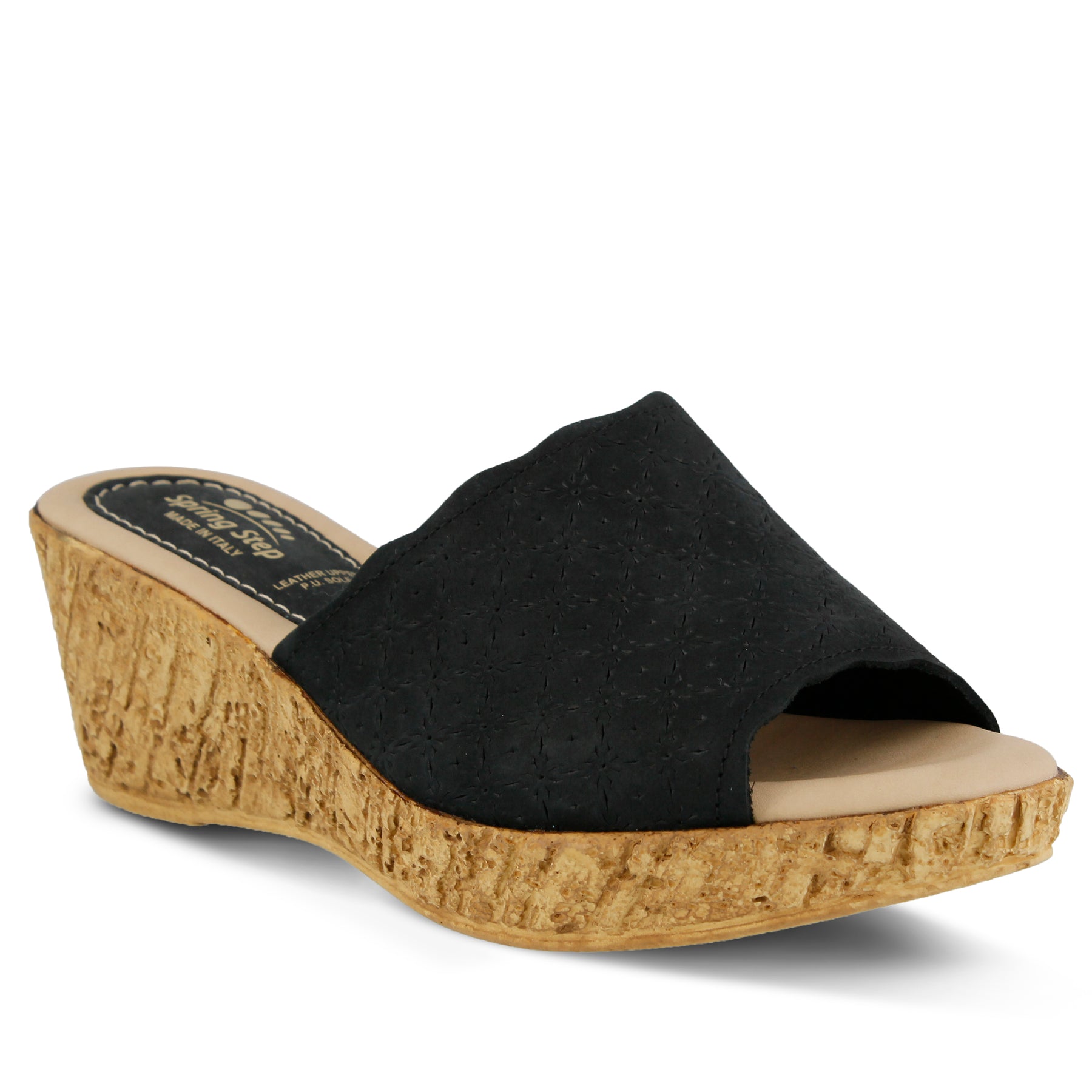 BLACK PALA SLIDE SANDAL by SPRING STEP – Spring Step Shoes