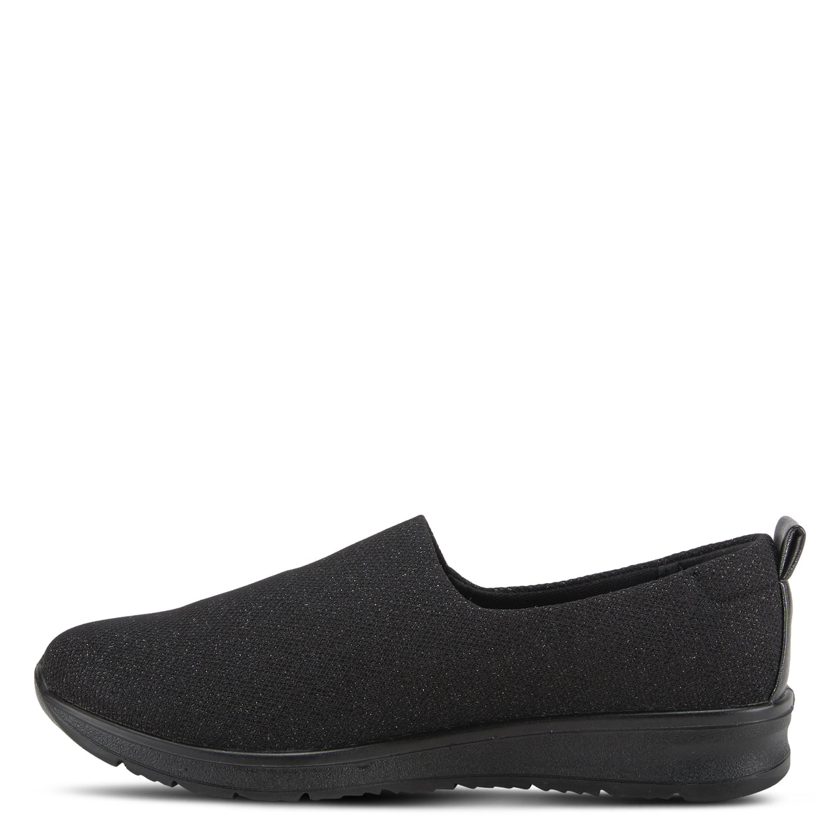 Flexus FLEXUS PAREX-GLITTER SLIP-ON SHOE comfort shoe in black with flexible sole