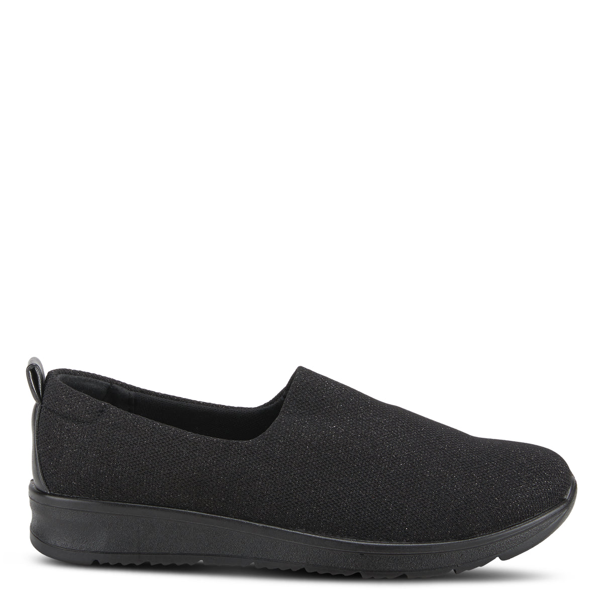 Flexus FLEXUS PAREX-GLITTER SLIP-ON SHOE comfort shoe in black with flexible sole