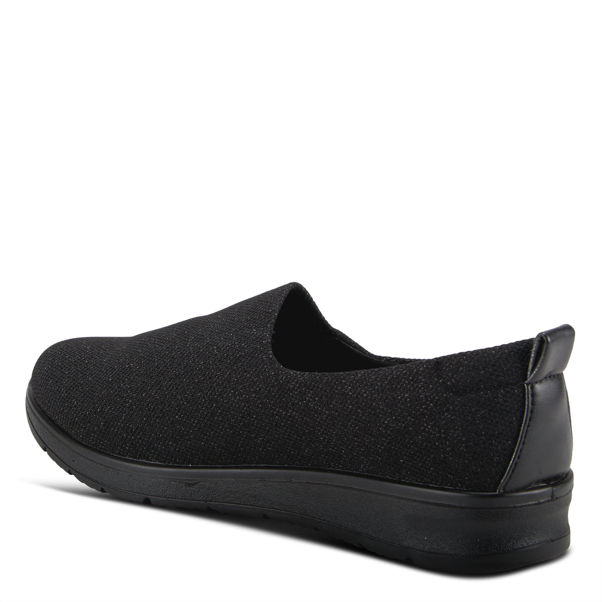 Flexus FLEXUS PAREX-GLITTER SLIP-ON SHOE comfort shoe in black with flexible sole