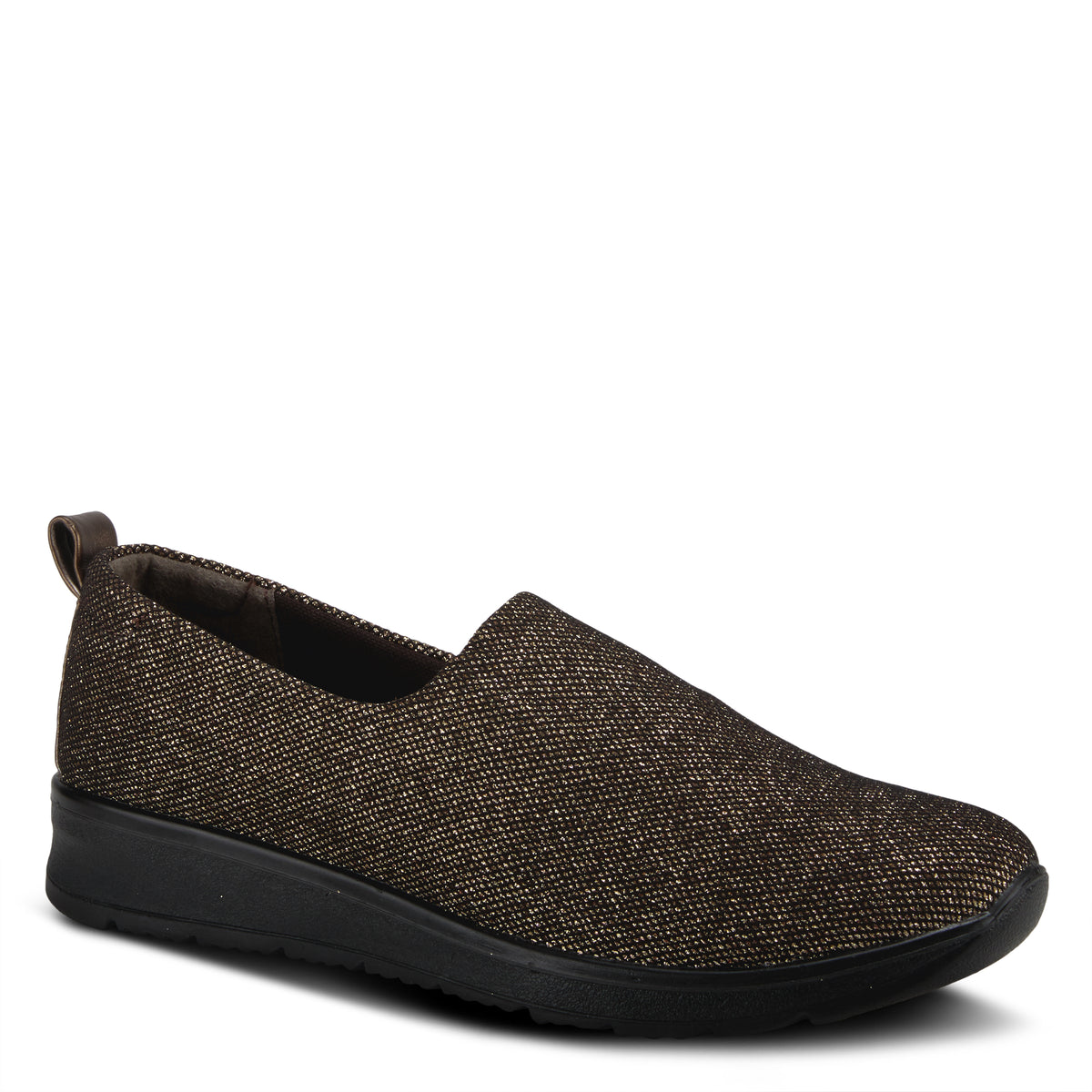 Flexus FLEXUS PAREX-GLITTER SLIP-ON SHOE comfort shoe in bronze with flexible sole