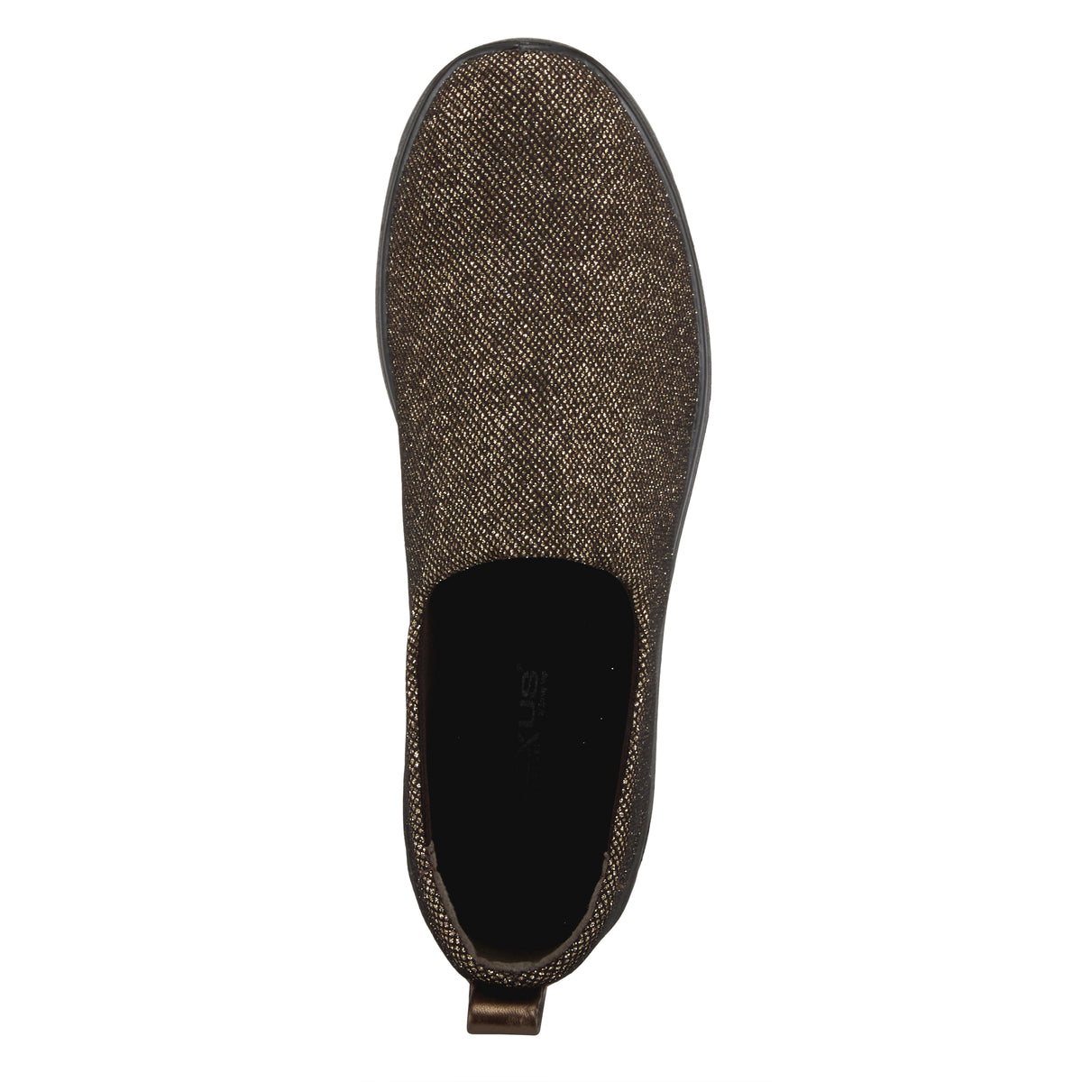 Flexus FLEXUS PAREX-GLITTER SLIP-ON SHOE comfort shoe in bronze with flexible sole