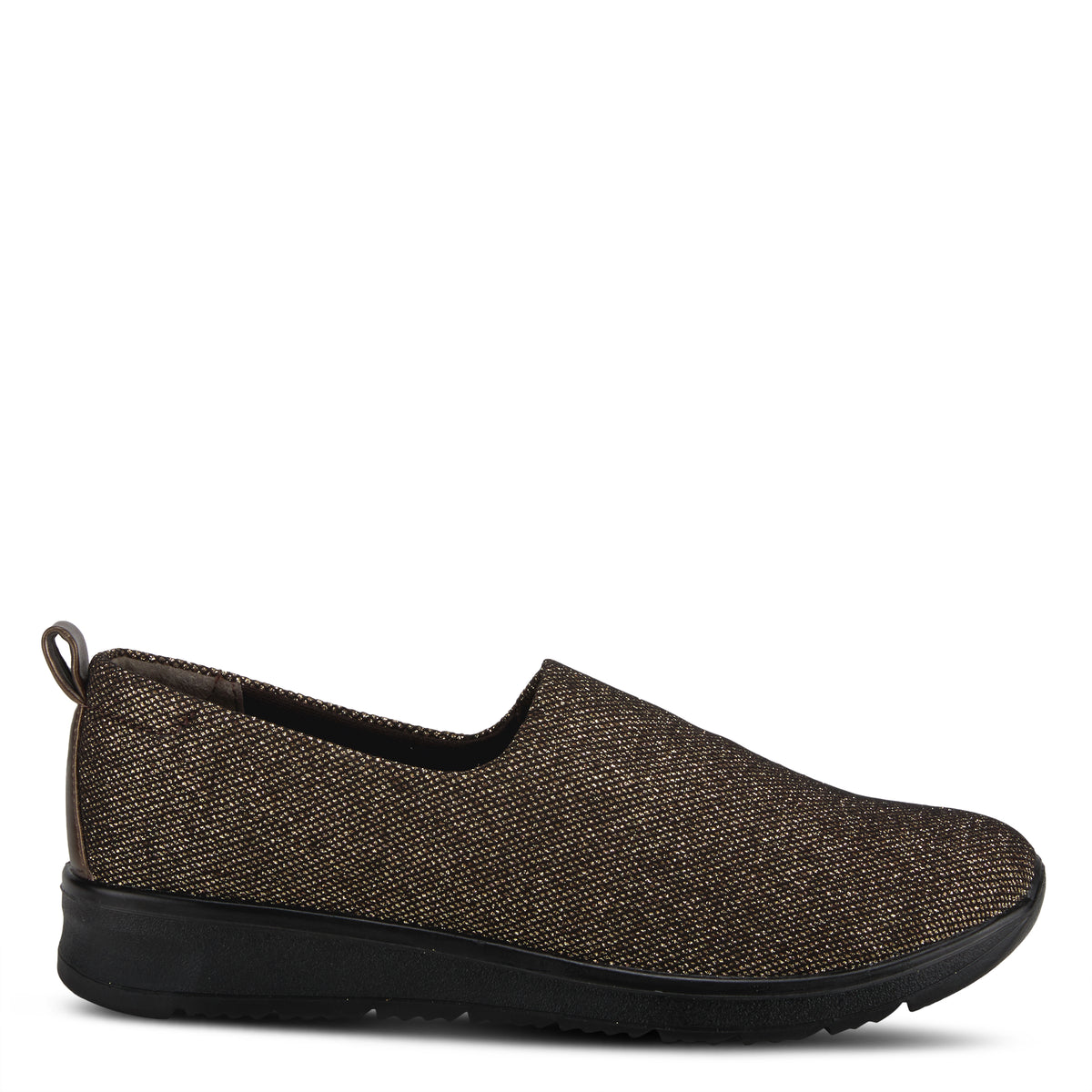 Flexus FLEXUS PAREX-GLITTER SLIP-ON SHOE comfort shoe in bronze with flexible sole