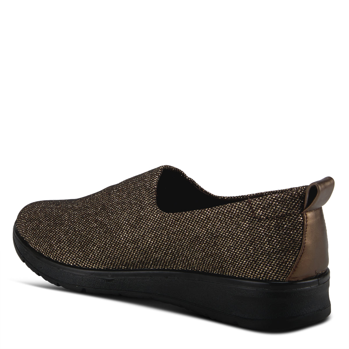 Flexus FLEXUS PAREX-GLITTER SLIP-ON SHOE comfort shoe in bronze with flexible sole