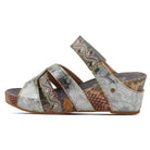 L'Artiste L'ARTISTE PINRIYO SLIDE SANDAL sandal in lilac with handcrafted leather design