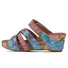 L'Artiste L'ARTISTE PINRIYO SLIDE SANDAL sandal in orange with handcrafted leather design