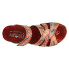 L'Artiste L'ARTISTE PINRIYO SLIDE SANDAL sandal in orange with handcrafted leather design