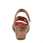 L'Artiste L'ARTISTE PINRIYO SLIDE SANDAL sandal in orange with handcrafted leather design