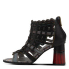 L'Artiste L'ARTISTE PLATIUM ANKLE STRAP SANDAL sandal in black multi with handcrafted leather design