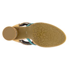 L'Artiste L'ARTISTE PLATIUM ANKLE STRAP SANDAL sandal in bone multi with handcrafted leather design