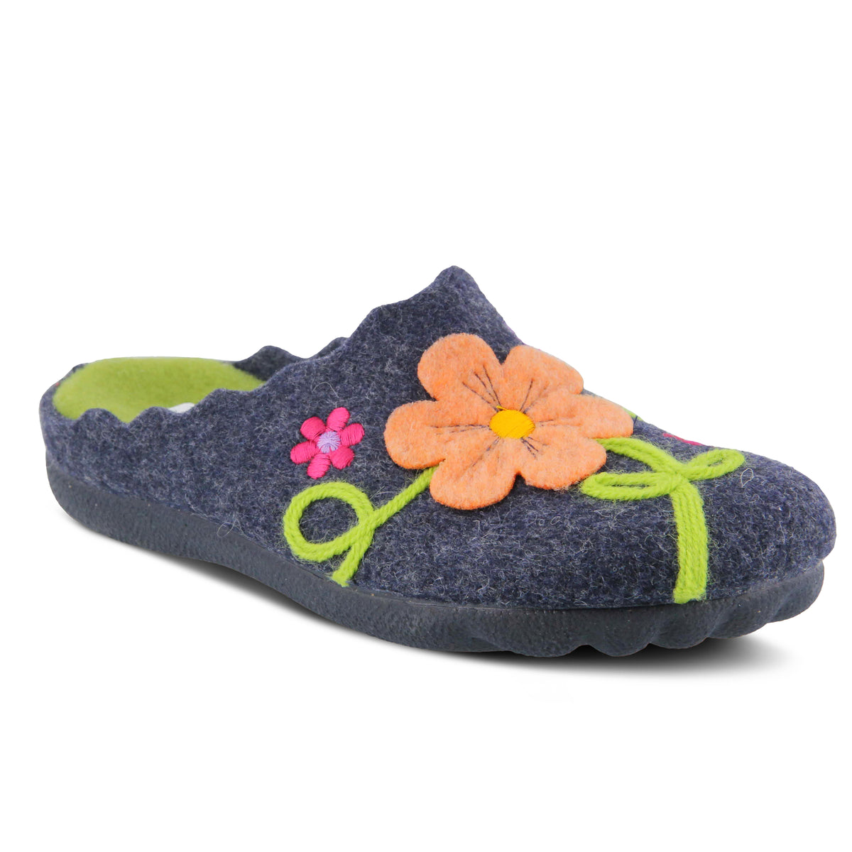 Flexus Flexus POSIE Slippers comfort shoe in navy with flexible sole