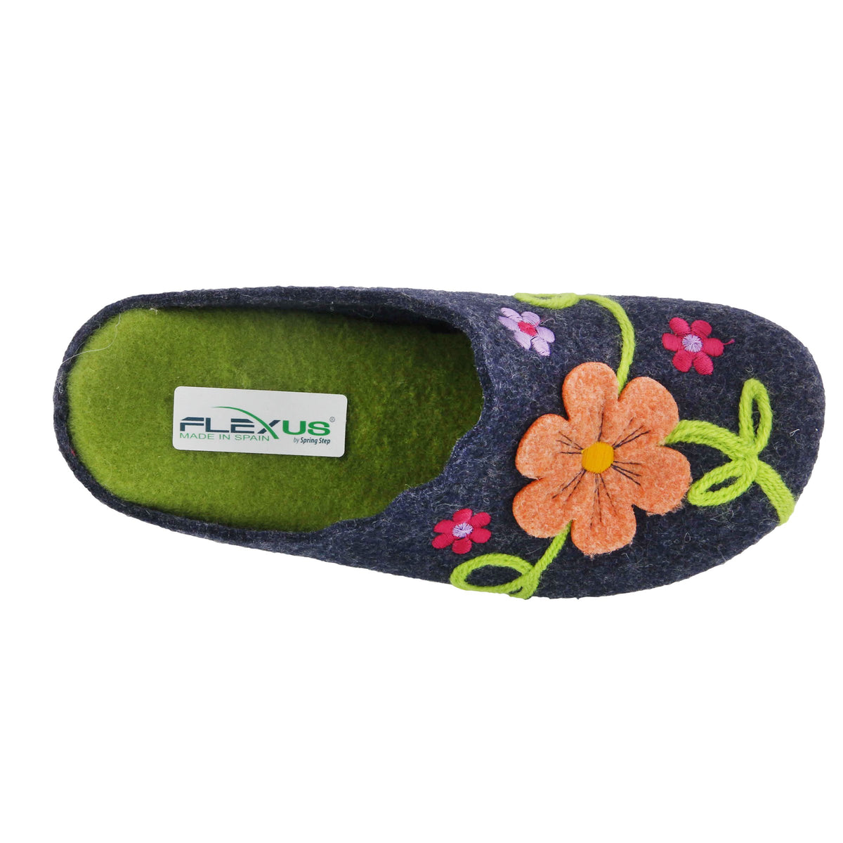 Flexus Flexus POSIE Slippers comfort shoe in navy with flexible sole