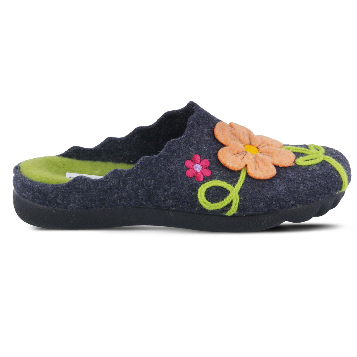 Flexus Flexus POSIE Slippers comfort shoe in navy with flexible sole